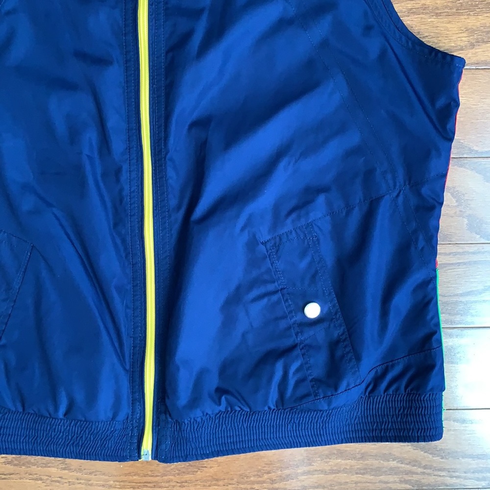 Vintage Lauren Ralph Lauren Reversible Color Block Zip Up Vest 90s Sporty large - Picture 3 of 14